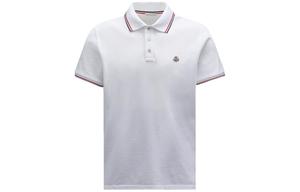 Поло с коротким рукавом и нашивкой-логотипом Moncler, белый