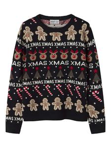 Черный вязаный свитер name it