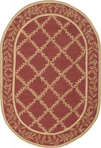 Ковер SAFAVIEH, 138 x 199 см, Chelsea Collection, овальный, Rust & Gold, ручной работы в стиле French Country из шерсти, идеален для помещений с высокой проходимостью в гостиной, спальне (HK230E)