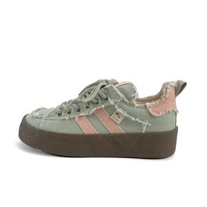 City camel Дышащие женские скейтерские кеды низкие мятно-зеленые, цвет Mint Green