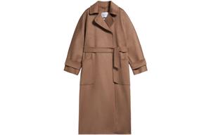 MaxMara Коричневое женское пальто с бархатистой текстурой, Brown