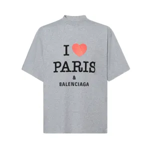 Футболка I Love Paris с принтом, Medium Balenciaga, серый