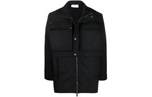 1017 ALYX 9SM Черная мужская куртка пуховик средней длины с воротником стойкой свободного кроя однотонная, Black