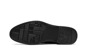 Synthetic Leather Fleece Lined Comfortable Versatile Dress Shoes Men's HLA, коричневый[fleece-lined]