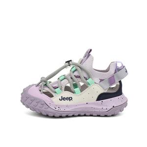 Сандалии детские, водонепроницаемые, дышащие, быстросохнущие, с противоскользящей подошвой, с амортизацией, устойчивые к истиранию и отскоку Jeep, сиреневый/серый