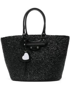 Большая сумка-тоут Balenciaga Le Cagole Panier, черный