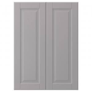 Комплект угловых нижних шкафов с 2 дверцами, серый, 25x70 см IKEA Bodbyn