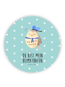 Mr. & Mrs. Panda Магнит на холодильник с изображением совы и моряка и надписью бирюзового пастельного цвета