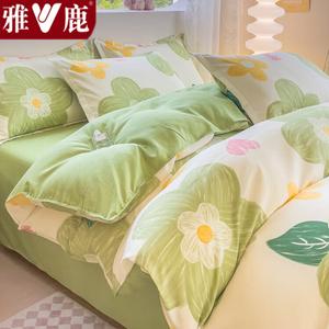 Yalu Пододеяльник 220х240 см, хлопок, утолщенный фланелевый, цвет Sweet Heart Floral Spray