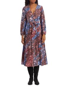 Платье миди со складками Ferris Derek Lam 10 Crosby, цвет Purple Multi