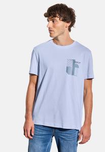 Футболка Street One MEN Print T-shirt, Blau/Blue