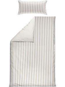 Erwin Müller Двустороннее постельное белье Mako из атласа, бежевого и белого цвета