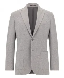 Футболка B, куртка с диагональным плетением, изготовленная из смесовой хлопковой ткани. Boggi Milano, серый