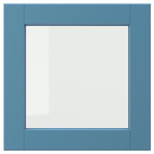 Стеклянная дверь, синяя, 40x40 см IKEA Lerhyttan