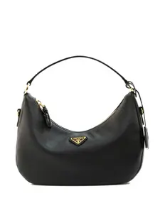 Сумка через плечо с треугольным логотипом Prada, черный