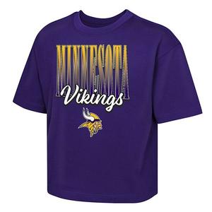Детская футболка Minnesota Vikings Big City Boxy фиолетовая Outerstuff