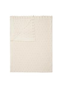 Плед вязаный ажурный Essenza, antique white