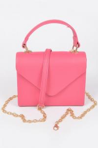 Искусственная кожа Клатч с простой ручкой FASHNZFAB, Fuschia