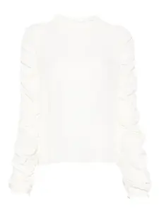 Блузка с пышными рукавами TWINSET, белый
