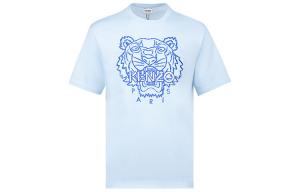 Классическая мужская футболка с головой тигра, светло-голубая Kenzo, светло-голубой