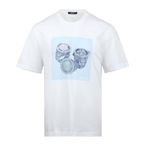 Футболка с принтом Pattern Printed VERSACE, белый