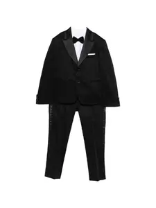 Костюм из четырех предметов с эффектом сатина Colorichiari, черный