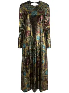 Платье Swank с цветочным принтом и пайетками La DoubleJ, желтый