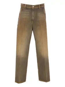 Джинсы из грязного денима с накладными карманами TRUE AVENUE, коричневый