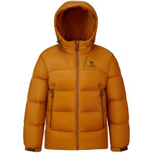 CAMEL Пуховик Multicolor с капюшоном, антибактериальный, водоотталкивающий, ветрозащитный, антистатический, утепленный, унисекс