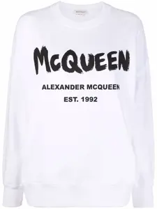 Толстовка с логотипом Alexander Mcqueen, белый