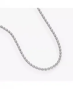 Регулируемое ожерелье с хрустальной теннисной цепочкой Alex And Ani, silver