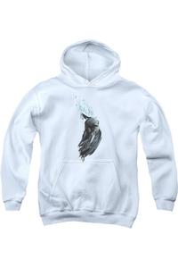 Батмен Детская толстовка с капюшоном на молнии Gildan, белый