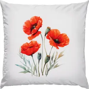 Наволочка бело-красная 80x80 см Erwin Müller