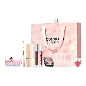 Набор жидких помад Hello Kitty Air Liquid Lipstick Box Makeup Sets велюровое матовое покрытие без макияжа 6 шт Colorkey, [Thirteen-piece set]Circle Dot Pink Portable Gift Box