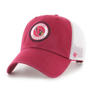 Мужская кепка '47 Cardinal/белая Arizona Cardinals Highline Clean Up Trucker Snapback