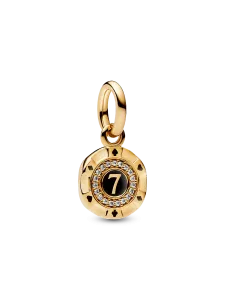 Подвеска-фишка Lucky Chip Pandora, 14-каратное золотое покрытие