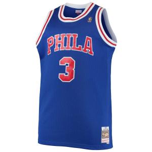 Мужская майка Mitchell & Ness Allen Iverson Royal Philadelphia 76ers Big & Tall Hardwood Classics Swingman Джерси