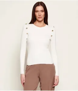 Свитер slim fit Guess Jeans, экрю