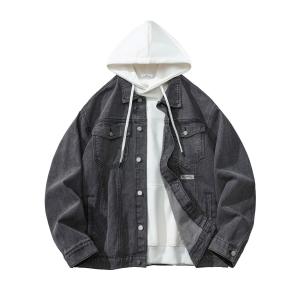 LIVINGTOWN Джинсовая куртка унисекс, Dark Gray Sweatshirt