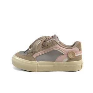 City camel Женские лоу-топ скейтборд кроссовки серебристо-розовые, цвет Silver Pink