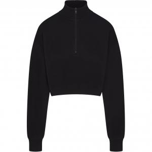 Флисовая укороченная толстовка с полумолнией FW24 Cotton Fleece Skims, черный