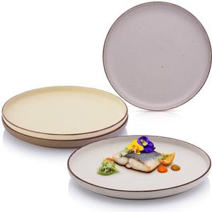 Тарелка обеденная SÄNGER Bombay - 4er Set, коричневый - кремовый - серый - 27 х 27 см