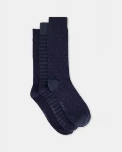 Набор из 3 спортивных носков с принтом для мужчин Dustin, темно-синий