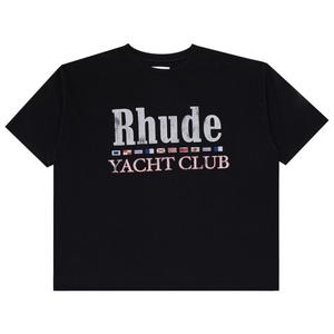 Футболка Rhude Flag 'Vintage Black', черный