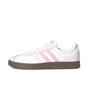 Adidas Кроссовки для скейтбординга VL COURT 2.0 с противоскользящей подошвой и износостойкими протекторами, женские, розовые и белые