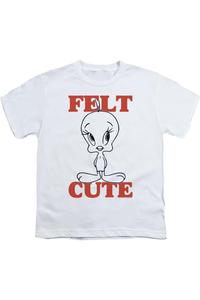 Футболка с коротким рукавом Looney Tunes "Felt Cute" для детей Gildan, белый