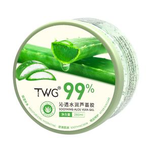 Гель-крем для лица с алоэ вера против акне, успокаивающий, стабилизирующий, увлажняющий, питающий, восстанавливающий 260мл TWG