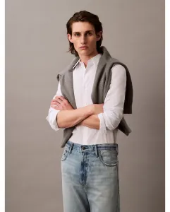 Мужская повседневная рубашка из поплина Calvin Klein, белый