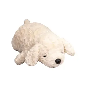 Плюшевая кукла милый щенок высота 50см/75см Fat Fat Dragon, Ecru Snoozing Dog In A Relaxed Pose