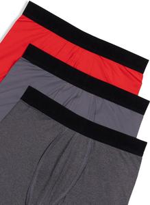 Комплект из 3 трусов-боксеров для мальчиков Calvin Klein Performance, Granite Gray Heather/Castle Rock/Red